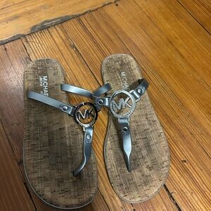 Michael Kors Metallic Silver Sandals